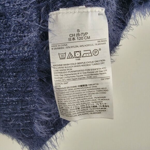 Gap Kids Winter Dress Fair Isle Sweater Tunic Navy Blue Girl Size S (6-7) NWT - Picture 8 of 10